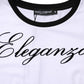 White Eleganza Cotton Crew Neck Tee T-shirt