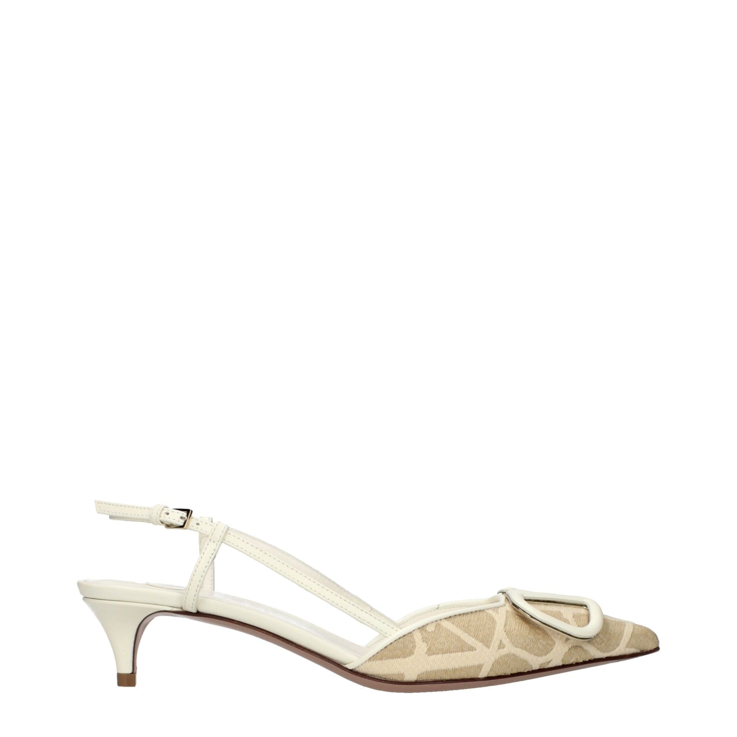Beige Raffia Strap-On Sandals