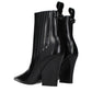 Black Leather Ankle Boots
