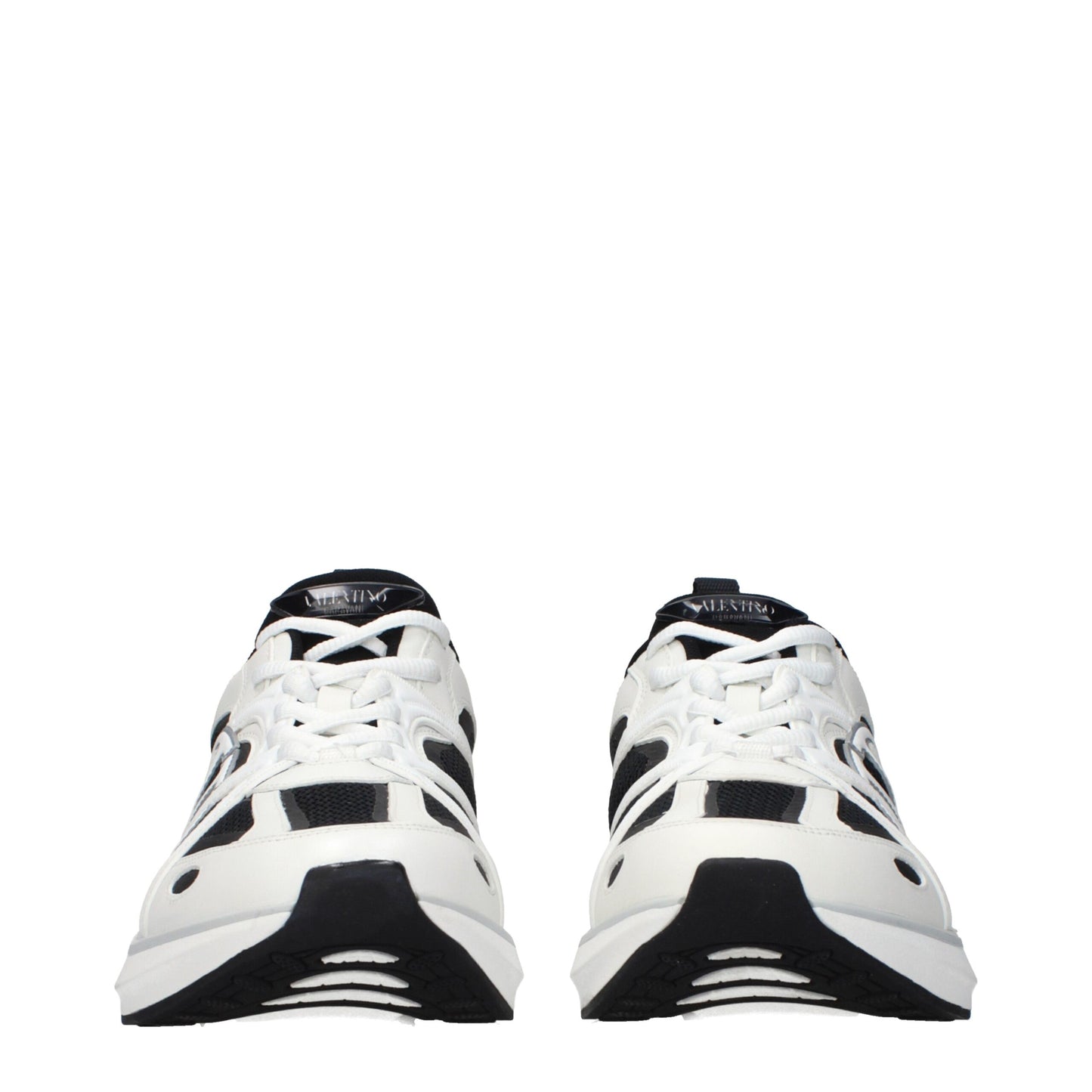White Fabric Athletic Sneakers