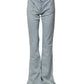Light Blue Boot Cut Mid Waist Denim Casual Jeans