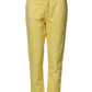 Yellow Tapered Mid Waist Denim Trouser Jeans