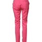 Pink Skinny High Waist Chino Trouser Pants