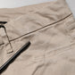 Beige Skinny Mid Waist Chino Casual Trouser Pants