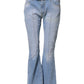 Light Blue Washed High Waist Bootcut Denim Jeans