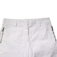 White Mid Waist Skinny Chino Cotton Trouser Pants