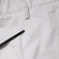 White Mid Waist Skinny Chino Cotton Trouser Pants