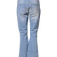 Light Blue Washed High Waist Bootcut Denim Jeans