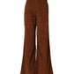 Brown Wide Leg High Waist Corduroy Denim Trouser Jeans
