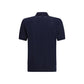 Blue Merino Wool Polo Shirt