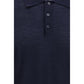 Blue Merino Wool Polo Shirt