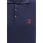 Blue Cotton Polo Shirt