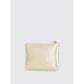Gold Leather Clutch Bag