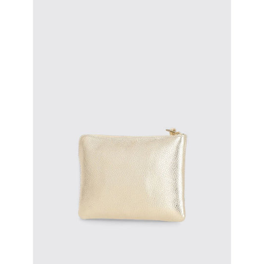 Gold Leather Clutch Bag