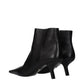 Black Leather Ankle Boots