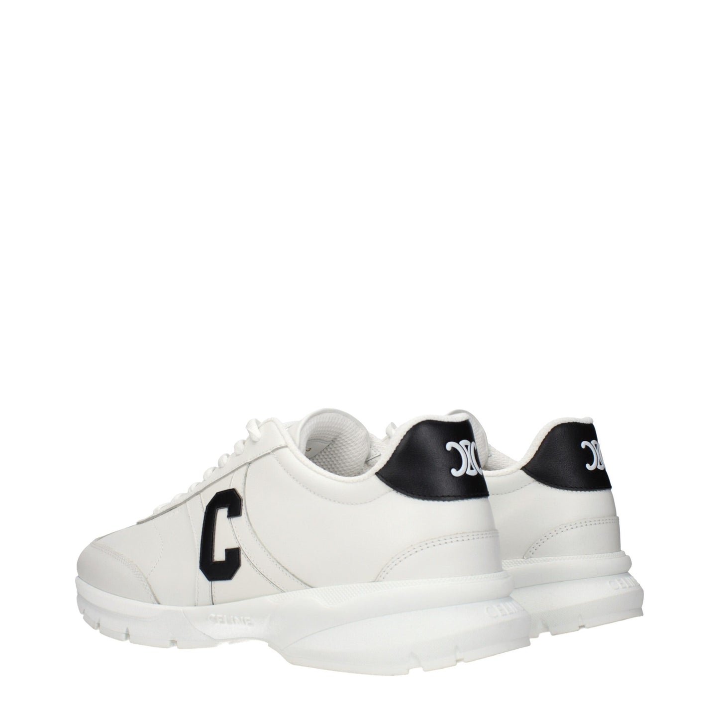 White Leather Athletic Sneakers