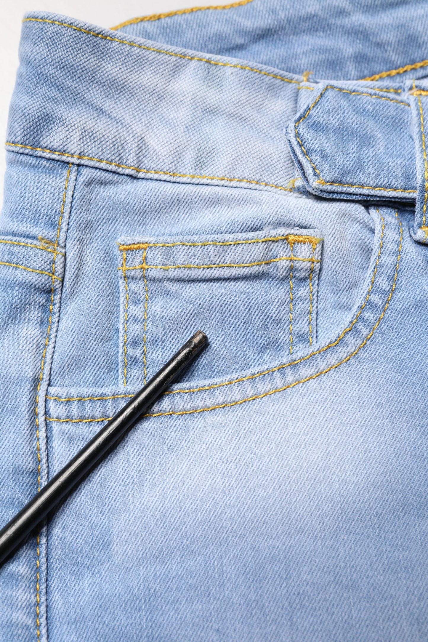 Light Blue Washed High Waist Bootcut Denim Jeans