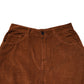 Brown Wide Leg High Waist Corduroy Denim Trouser Jeans