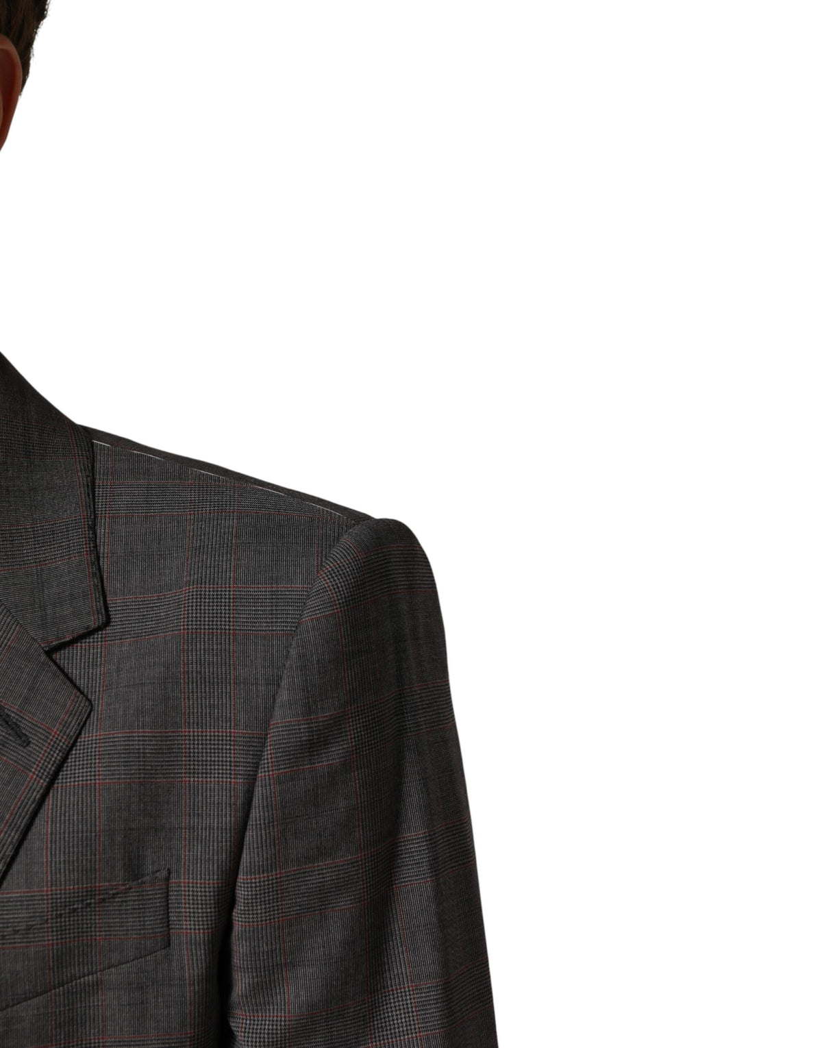 Gray Wool Single Breasted 2 Button Blazer