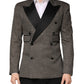 Gray Double Breasted 2 Button Jacket Blazer