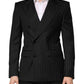 Black Stripes Double Breasted 2Button Blazer