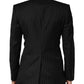 Black Stripes Double Breasted 2Button Blazer