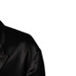 Black Silk Double Breasted 2 Button Blazer