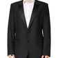 Black MARTINI Single Breasted Jacket Blazer