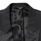 Black MARTINI Single Breasted Jacket Blazer