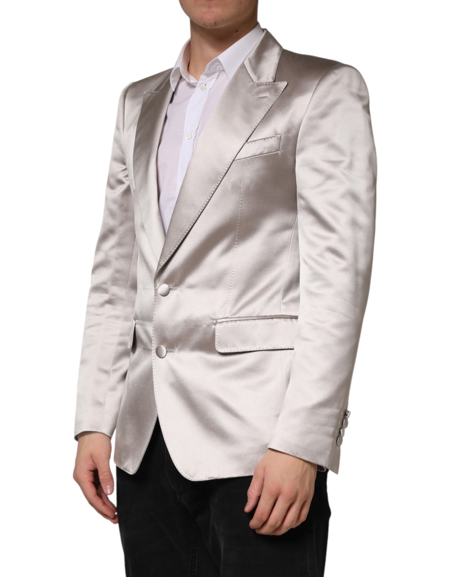 Silver SICILIA Single Breasted Jacket Blazer
