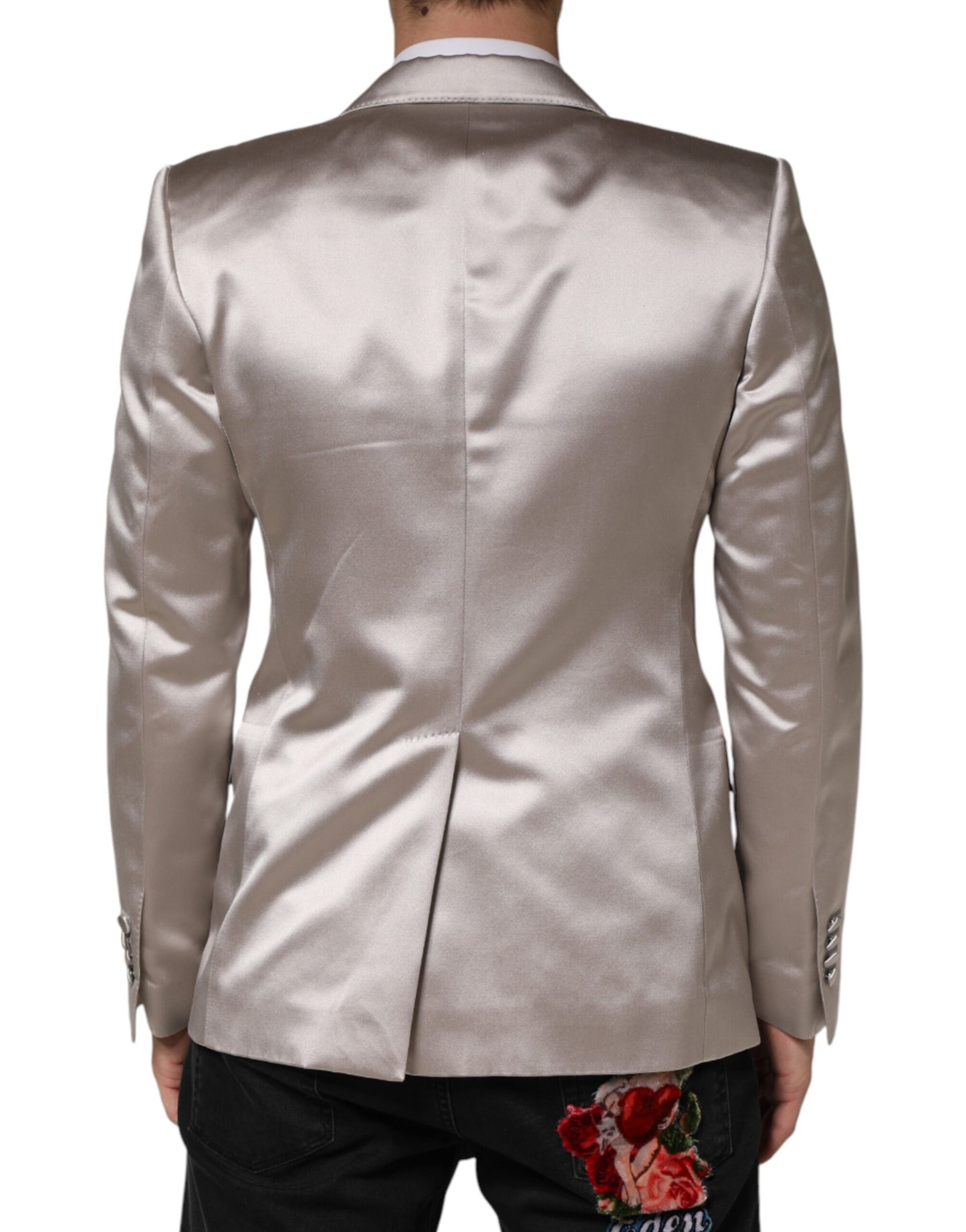 Silver SICILIA Single Breasted Jacket Blazer
