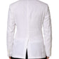 White Linen Double Breasted 2 Button Blazer