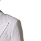 White Linen Double Breasted 2 Button Blazer