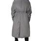 Gray Acetate Padded Collared Coat Jacket