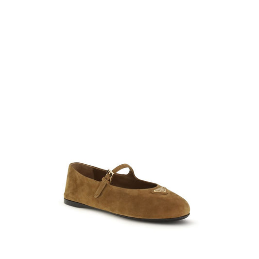 Brown Goatskin Ballet Flats
