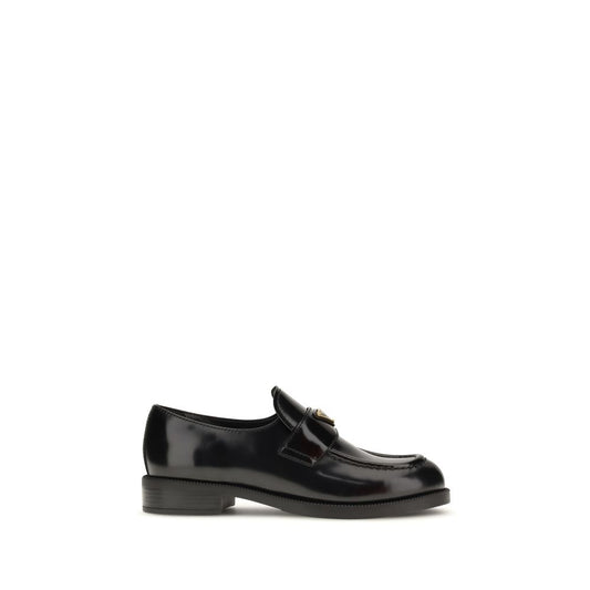 Black Calf Leather Bos Taurus Slip-On Loafers