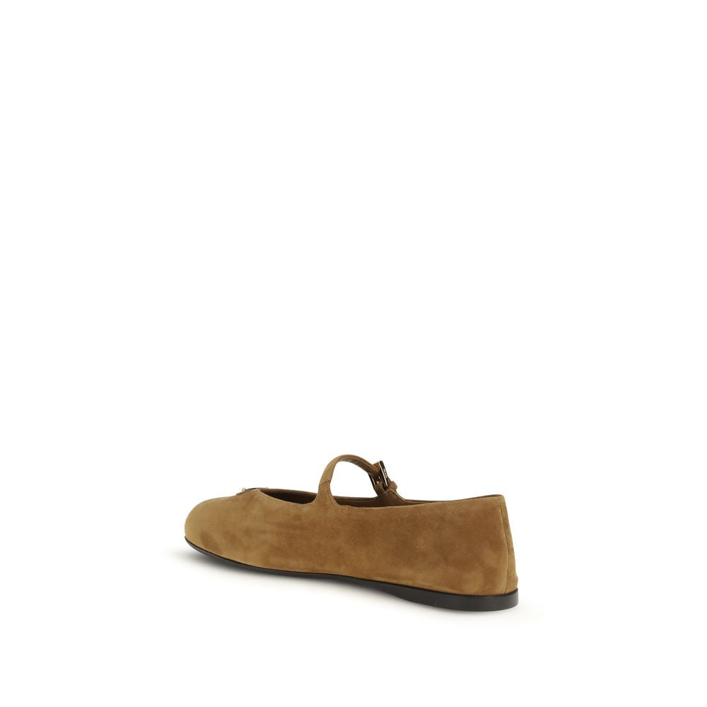Brown Goatskin Ballet Flats