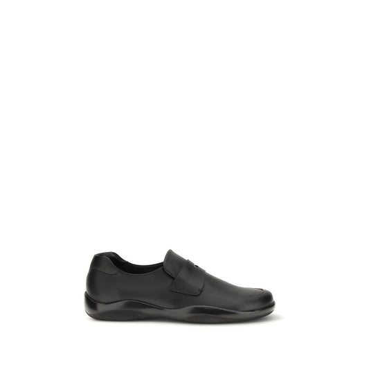 Black Calf Leather Bos Taurus Slip-On Loafers