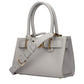 Gray Leather Handbag