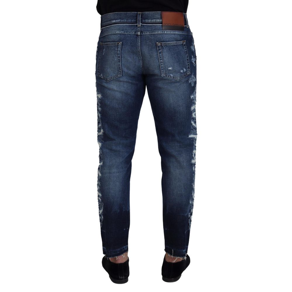 Blue Cotton Jeans Denim