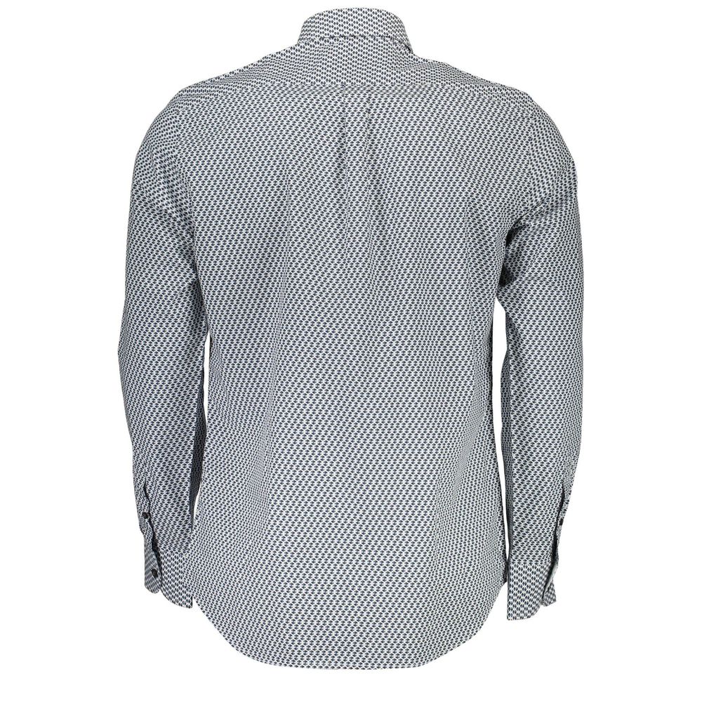 Blue Cotton Pattern Shirt