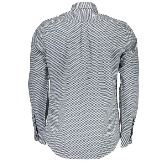 Blue Cotton Pattern Shirt