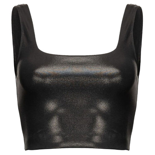 Black Nylon Tank Tops