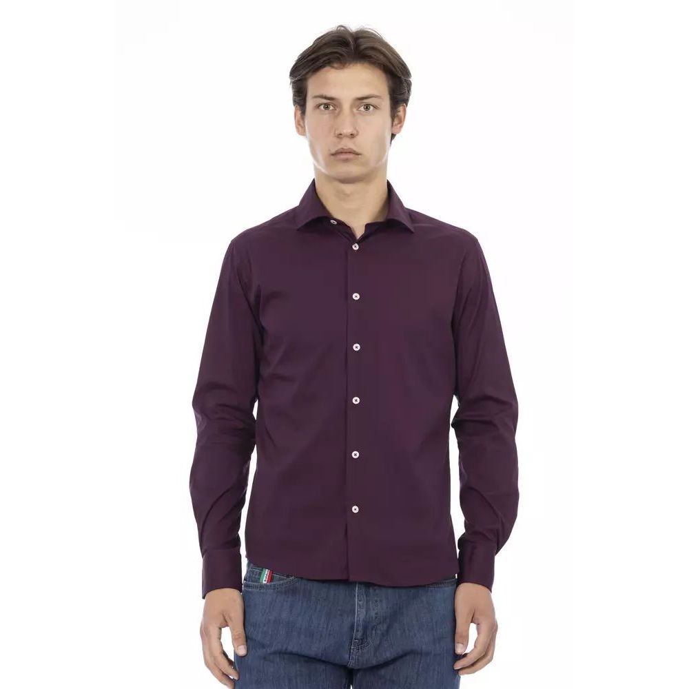 Bordeaux Cotton Dress Shirt