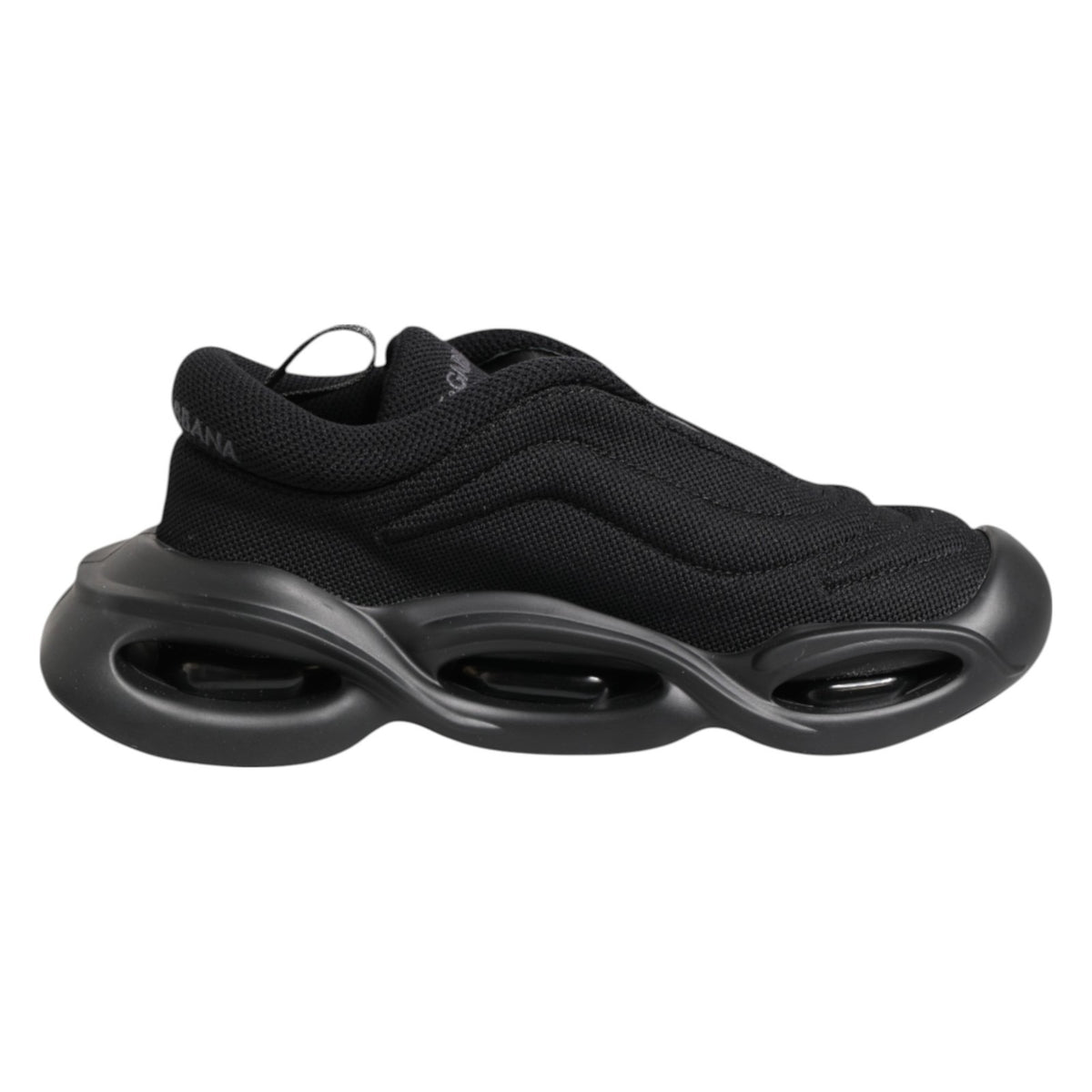 Black Slip On Low Top Wave Sneakers Shoes
