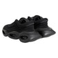 Black Slip On Low Top Wave Sneakers Shoes