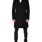 Black Wool Double Breasted TrenchCoat Jacket
