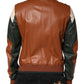 Multicolor Leather Full Zip men Biker Jacket