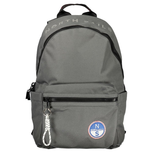Grigio Polyester Men Backpack