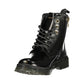 Black Polyurethane Women Ankle Boot